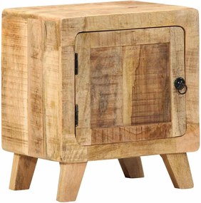 vidaXL Κομοδίνο 40x32x46 cm από μασίφ ξύλο Rough Mango