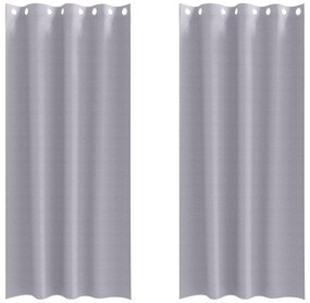 vidaXL Κουρτίνες 2 pcs Μεταλλικό Γκρι 225 x 140 εκ. Πολυεστέρας