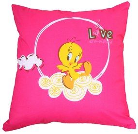 Διακοσμητικό Μαξιλάρι Tweety 10 (Με Γέμιση) Multi Viopros 40Χ40 100% Cotton