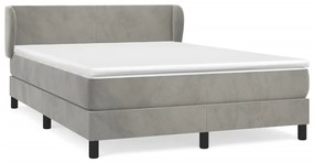 ΚΡΕΒΑΤΙ BOXSPRING ΜΕ ΣΤΡΩΜΑ ΑΝΟΙΧΤΟ ΓΚΡΙ 140X190 ΕΚ. ΒΕΛΟΥΔΙΝΟ 3127367