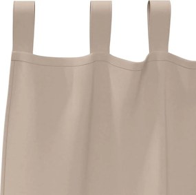 vidaXL Κουρτίνες Μαύρης Ύφανσης με Δαχτυλίδια 2 pcs Taupe