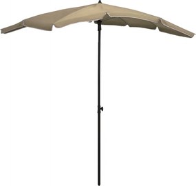 vidaXL Ομπρέλα Κήπου με Ιστό Taupe 200 x 130 εκ.