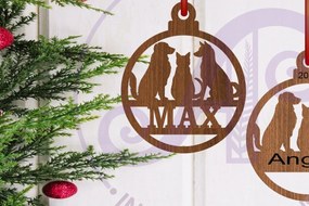 Σετ των 3 Intra απο ξύλο plywood 3mm-4mm πάχος Χριστουγεννιάτικο στολίδι για γάτες και σκύλους Δίασταση 3x3 cm INTRAFABR-108680453