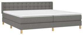 ΚΡΕΒΑΤΙ BOXSPRING ΜΕ ΣΤΡΩΜΑ ΣΚΟΥΡΟ ΓΚΡΙ 180X200 ΕΚ ΥΦΑΣΜΑΤΙΝ 3130610