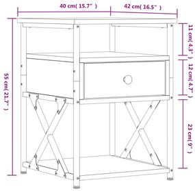 ΚΟΜΟΔΙΝΑ 2 ΤΕΜ. ΚΑΦΕ ΔΡΥΣ 40X42X55 ΕΚ. ΑΠΟ ΕΠΕΞΕΡΓΑΣΜΕΝΟ ΞΥΛΟ 826082