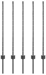 vidaXL Πό posts φράχτη 10 pcs Γκρι 100 cm Ατσάλι
