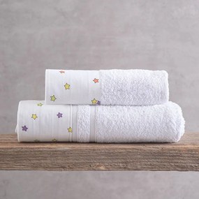 Πετσέτες Παιδικές Blaze (Σετ 2τμχ) White Ρυθμός Towels Set 70x140cm 100% Βαμβάκι