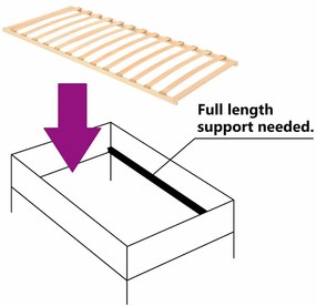 vidaXL Βάση κρεβατιού με λάμες Καφέ 90 x 190 cm Στερεό Ξύλο Μηλιάς