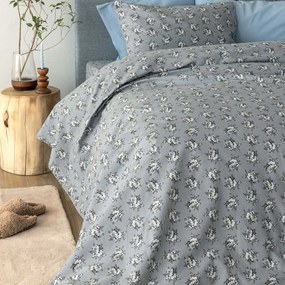 Φανελένια Σεντόνια Υπέρδιπλα (Σετ) Palamaiki Flannel FB0230 Γκρι ΧΩΡΙΣ ΛΑΣΤΙΧΟ 240x265
