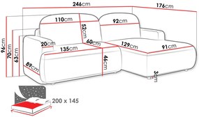 Γωνιακός καναπές Alivar-Mple-Δεξιά