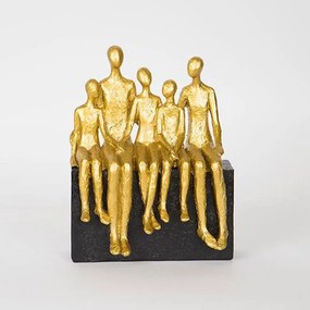 Διακοσμητικές Φιγούρες Καθιστές 752-27092 16,5x8,5x21,5cm Gold-Black Estheti Home Πολυρεσίνη