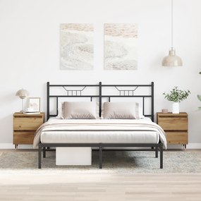 vidaXL Κομοδίνα 2 τμχ Καρυδιά 40x35x50 εκ. Επεξεργασμένο ξύλο