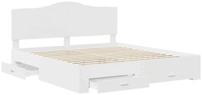 vidaXL Σκελετός Κρεβατιού Λευκό 180 x 200 cm Επεξεργασμένο ξύλο