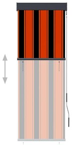 vidaXL Στόρι Σκίασης Ρόλερ Εξωτερικού Χώρου Πορτοκαλί/Καφέ 60x250 εκ.