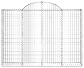 vidaXL Συρματοκιβώτια Τοξωτά 8 τεμ. 200x30x140/160 εκ. Γαλβαν. Ατσάλι