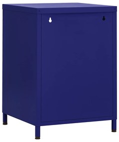 vidaXL Κομοδίνο Ναυτικό Μπλε 35 x 35 x 51 εκ. από Ατσάλι