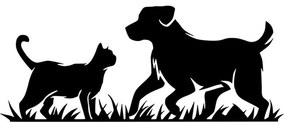 Διακοσμητικό Τοίχου Best Friends 899SKL2557 70x28cm Black Wallity Μέταλλο