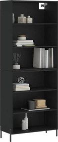 vidaXL Ντουλάπι Μαύρο 69,5x32,5x180 εκ. Επεξεργασμένο Ξύλο