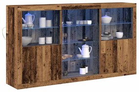 vidaXL Πλαϊνό γραφείο Παλαιό ξύλο 181.5 x 37 x 100 εκ