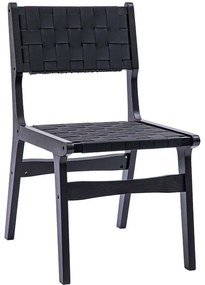 Καρέκλα Ridley 236-000008 48,5x61x87cm Black Ξύλο,PVC