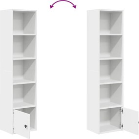 vidaXL Βιβλιοθήκη Λευκή 31x24x127 εκ. από Επεξεργασμένο Ξύλο