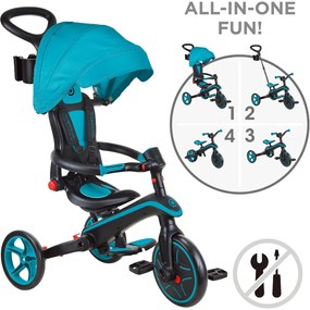 Globber Τρίκυκλο Trike Explorer Foldable 4in1 Teal