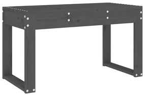 vidaXL Παγκάκι Κήπου Γκρι 80 x 38 x 45 εκ. από Μασίφ Ξύλο Πεύκου
