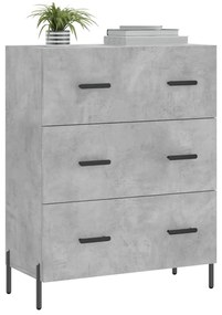 vidaXL Ντουλάπι Γκρι Σκυροδέματος 69,5x34x90 εκ. Επεξεργασμένο Ξύλο