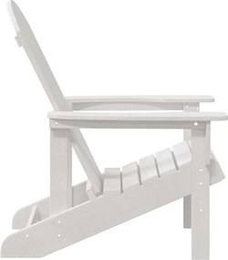 vidaXL Καρέκλα Adirondack Λευκό 82 x 74 x 92 εκ. HDPE