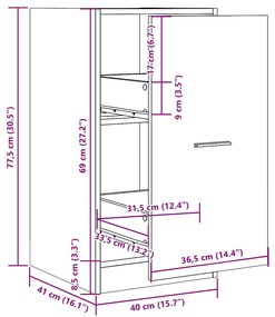 ΣΥΡΤΑΡΙΕΡΑ ΓΕΝΙΚΗΣ ΧΡΗΣΗΣ ΓΚΡΙ ΣΚΥΡ. 40X41X77,5 ΕΚ. ΕΠΕΞ. ΞΥΛΟ 855190