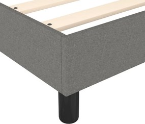 vidaXL Κρεβάτι Boxspring με Στρώμα Σκούρο Γκρι 100x200 εκ. Υφασμάτινο