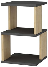 Κομοδίνο Carter 322RTC1638 29,6x29,6x49,4cm Anthracite-Oak