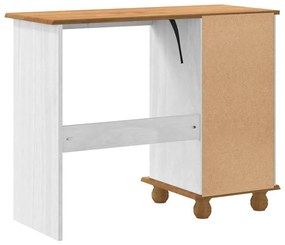 vidaXL Γραφείο ASKIM Λευκό 95 x 40 x 75 εκ. Μασίφ ξύλο πεύκου