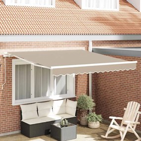 vidaXL Σκηνίτσα Αναδιπλούμενη Μπεζ 350 x 250 εκ ύφασμα
