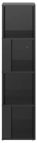 vidaXL Ντουλάπι Γωνία Γυαλ. Γκρι 33 x 33 x 132 εκ. από Μοριοσανίδα