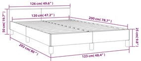 ΠΛΑΙΣΙΟ ΚΡΕΒΑΤΙΟΥ ΜΕ ΚΕΦΑΛΑΡΙ ΛΕΥΚΟ 120X200 ΕΚ. ΣΥΝΘΕΤΙΚΟ ΔΕΡΜΑ 347490