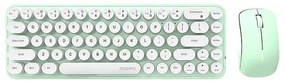 Wireless keyboard + mouse set MOFII Bean 2.4G (White-Green)
