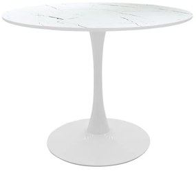 Intrahome Τραπέζι Balou I Intrahome MDF λευκό μαρμάρου Φ120x75εκ | SKU: INTRAPA-238111278