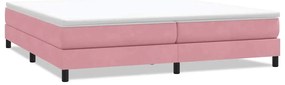 vidaXL Κρεβάτι Boxspring χωρίς Στρώμα Ροζ 200x210 εκ. Βελούδινο