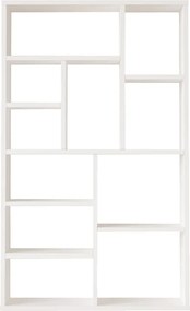 Βιβλιοθήκη Boteca 10θέσεων pakoworld σε λευκή απόχρωση 75x22x123.6εκ