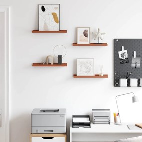 vidaXL Ράφι Τοίχου 4 pcs Κόκκινο 40 x 9 x 3 cm Επεξεργασμένο ξύλο