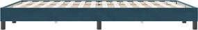 vidaXL Box Spring κρεβάτι χωρίς στρώμα σκούρο μπλε 160x220cm Βελούδινο