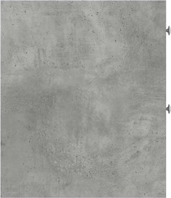 vidaXL Ντουλάπι Μπάνιου Στενό με Ροδάκια Γκρι Σκυρ. Επεξ. Ξύλο