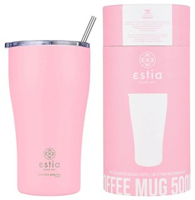 ESTIA ΘΕΡΜΟΣ COFFEE MUG SAVE THE AEGEAN 500ml BLOSSOM ROSE