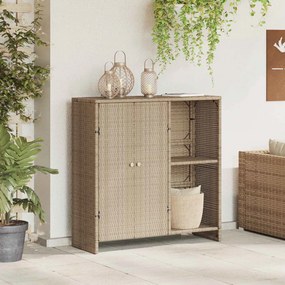 vidaXL Ντουλάπι αποθήκευσης με ράφι Μπεζ 100 x 36 x 102 εκ Ρατάν