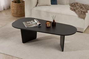 Coffee Table Ovalis - Wood Black Wood Black