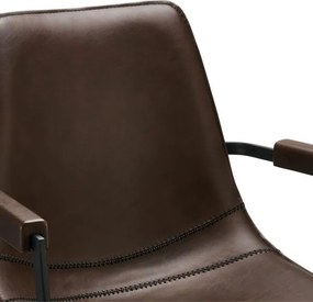 Isabel Dining Chair with Armrests Dark Brown