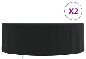 vidaXL Καλύμματα Επίπλων Κήπου 2 τεμ. Ø 244x71 εκ. 420D Ύφασμα Oxford