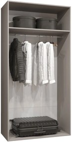 Ντουλάπα Malaga plus δίφυλλη-Leuko