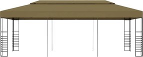 vidaXL Κιόσκι 6 x 3 x 2,7 μ. Taupe 180 γρ/μ²